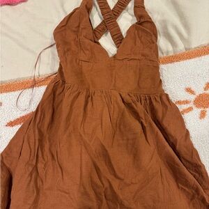 Brown Halter Dress